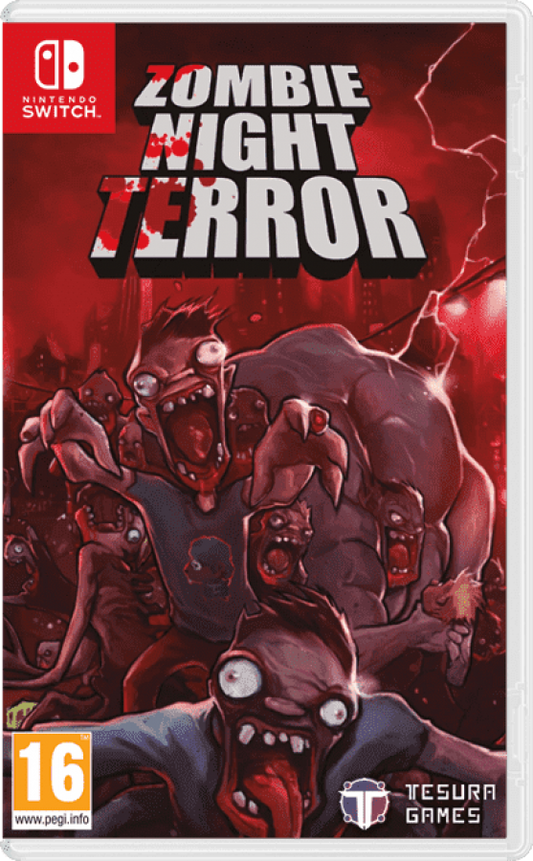 Zombie Night Terror Nintendo Switch (NS) game cover art for retro pixel horror strategy game
