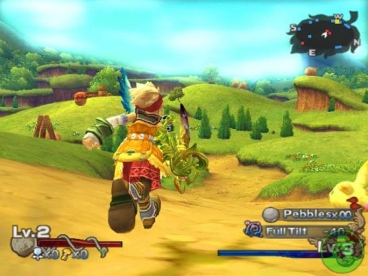 Dawn of Mana PlayStation 2 PS2 action role playing video game featuring fantasy adventure real-time combat exploration magical abilities powerful enemies environmental interaction character development story-driven gameplay and classic PlayStation 2 PS2 gameplay collectible retro gaming appeal gameplay
