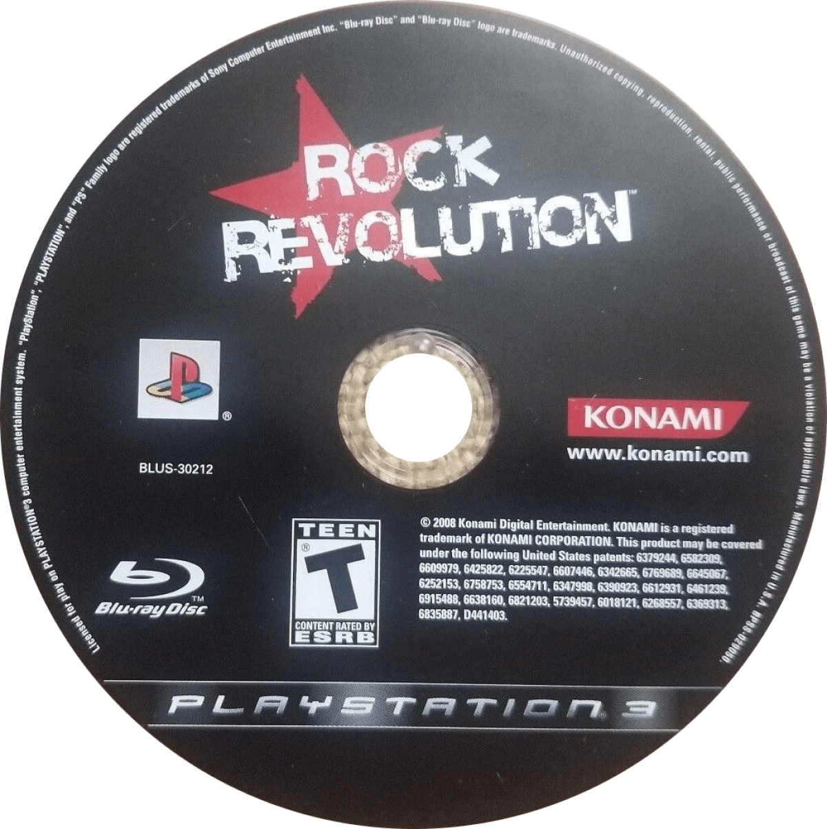 Rock Revolution disc art for PlayStation 3 (PS3) video game