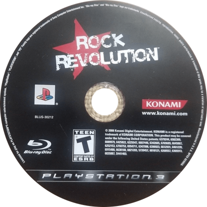 Rock Revolution disc art for PlayStation 3 (PS3) video game