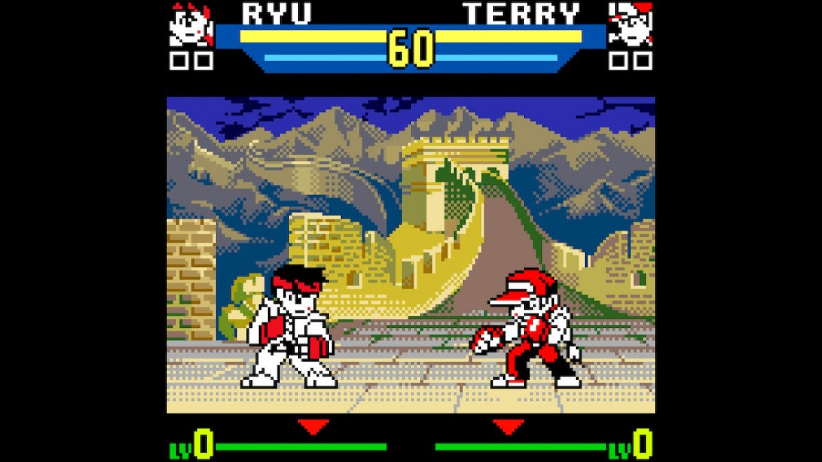 SNK vs. Capcom: Match of the Millennium [CIB] for Neo Geo Pocket Color (NGP) featuring a packed portable 2D fighter with iconic characters from both companies and tight responsive combat; choose solo or tag modes pull off specials and enjoy a complete in box crossover classic gameplay screenshot