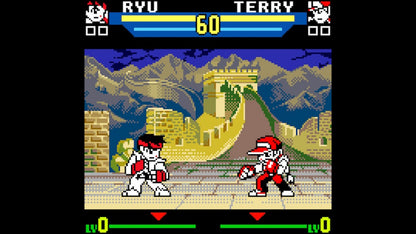 SNK vs. Capcom: Match of the Millennium [CIB] for Neo Geo Pocket Color (NGP) featuring a packed portable 2D fighter with iconic characters from both companies and tight responsive combat; choose solo or tag modes pull off specials and enjoy a complete in box crossover classic gameplay screenshot