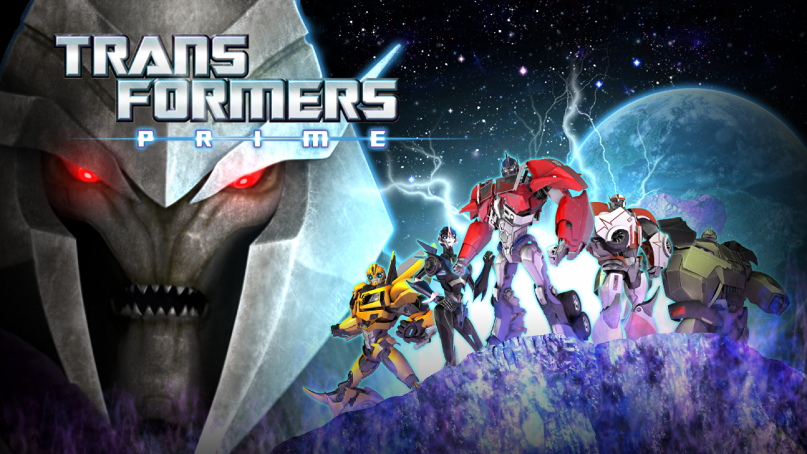 Transformers Prime screen title art for Nintendo Wii U (WiiU) video game