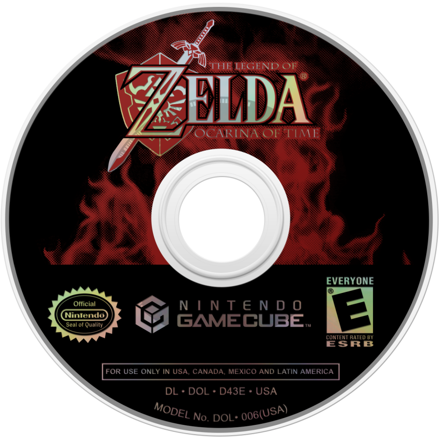 The Legend of Zelda Ocarina of Time Master Quest Nintendo GameCube GC video game featuring action adventure gameplay Link character Hyrule exploration dungeon puzzles challenging Master Quest dungeons sword combat shield defense magical items Ocarina music time travel boss battles and legendary Zelda fantasy adventure enhanced challenge edition retro video game collection collectible gaming appeal disc