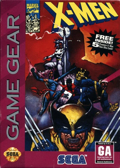 X-Men cover art for Sega Game Gear (GG) video game