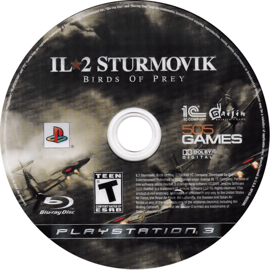 IL 2 Sturmovik Birds of Prey disc for PlayStation 3 PS3 video game