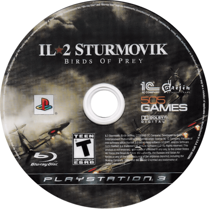 IL 2 Sturmovik Birds of Prey disc for PlayStation 3 PS3 video game