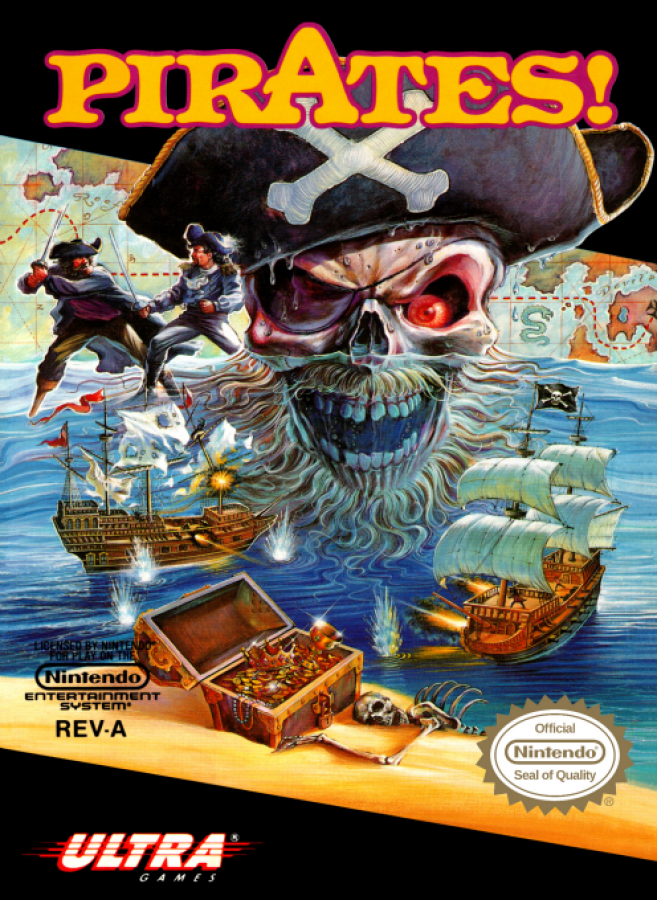 Pirates cover art for Nintendo Entertainment System (NES) retro video game