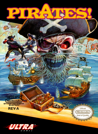 Pirates cover art for Nintendo Entertainment System (NES) retro video game