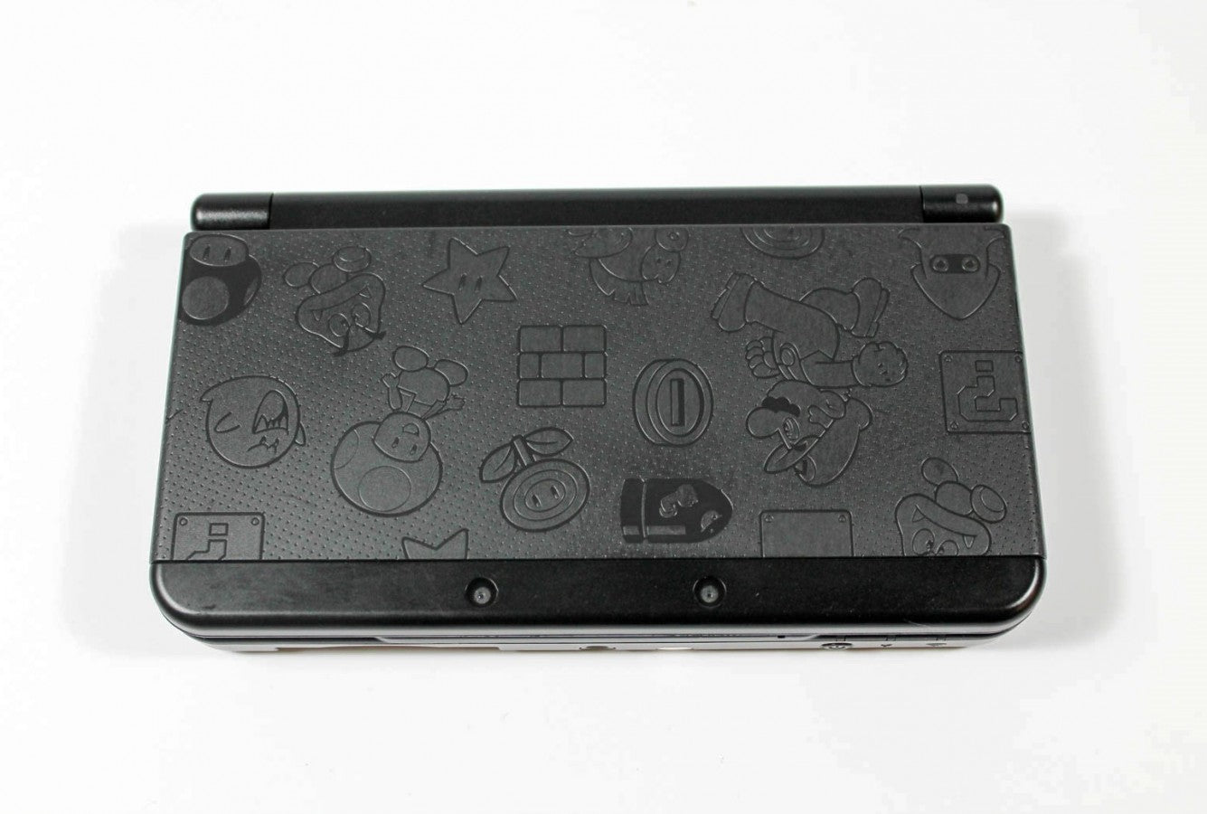 Mario Black Edition New Nintendo 3DS handheld video game console top view