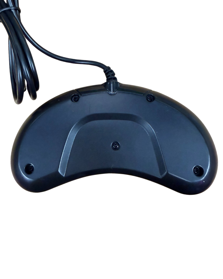 XYAB brand third party 6 button Sega Genesis wired controller black retro gaming accessory for Sega Genesis systems back