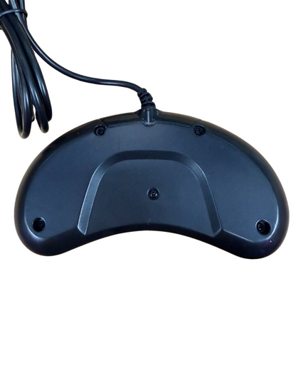 XYAB brand third party 6 button Sega Genesis wired controller black retro gaming accessory for Sega Genesis systems back