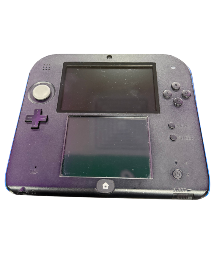 Nintendo 2DS Blue handheld console front view off