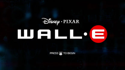 WALL-E start screen for Xbox 360 (X360) action-adventure platformer video game