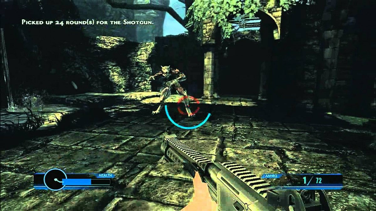 Legendary for Xbox 360 first person shooter action game featuring mythological creatures modern city setting campaign mode supernatural combat gameplay