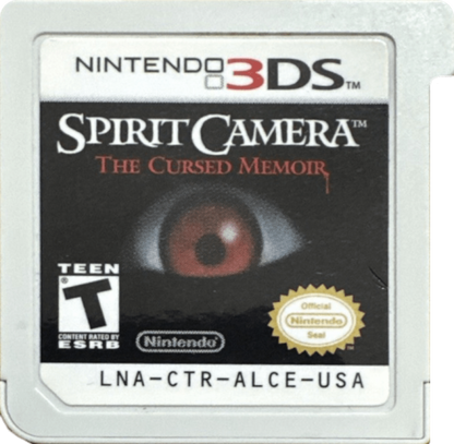 Spirit Camera The Cursed Memoir Nintendo 3DS game featuring augmented reality horror gameplay, puzzle solving, and ghost hunting using the system’s camera for immersive storytelling cartridge