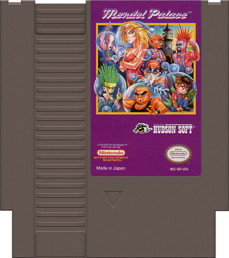 Mendel Palace cartridge for Nintendo Entertainment System (NES) retro video game