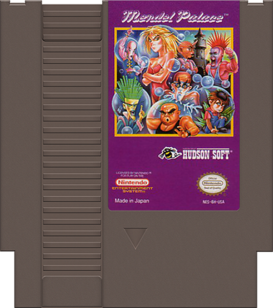 Mendel Palace cartridge for Nintendo Entertainment System (NES) retro video game