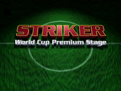 Striker '96 home page for PlayStation 1 (PS1) soccer sports video game