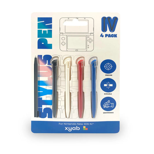 4 pack plastic stylus pens for Nintendo New 3DS XL replacement touch screen accessory compatible handheld gaming console stylus set durable lightweight spare pens for 3DS gamers