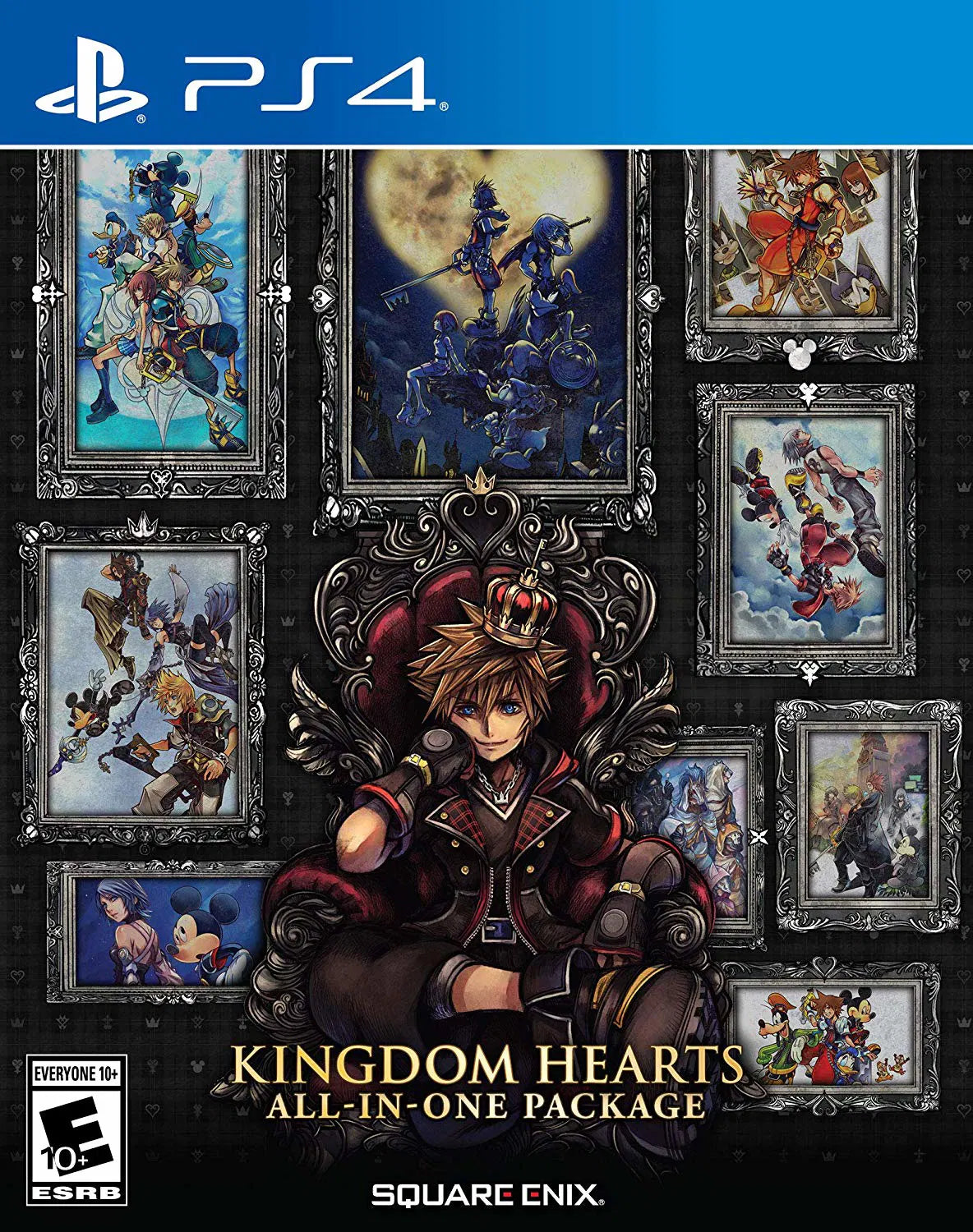 Kingdom Hearts All-in-One Package – PlayStation 4 (PS4) video game cover image, action role-playing game.