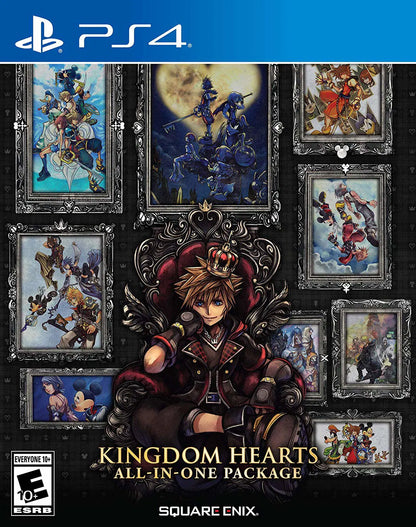 Kingdom Hearts All-in-One Package – PlayStation 4 (PS4) video game cover image, action role-playing game.