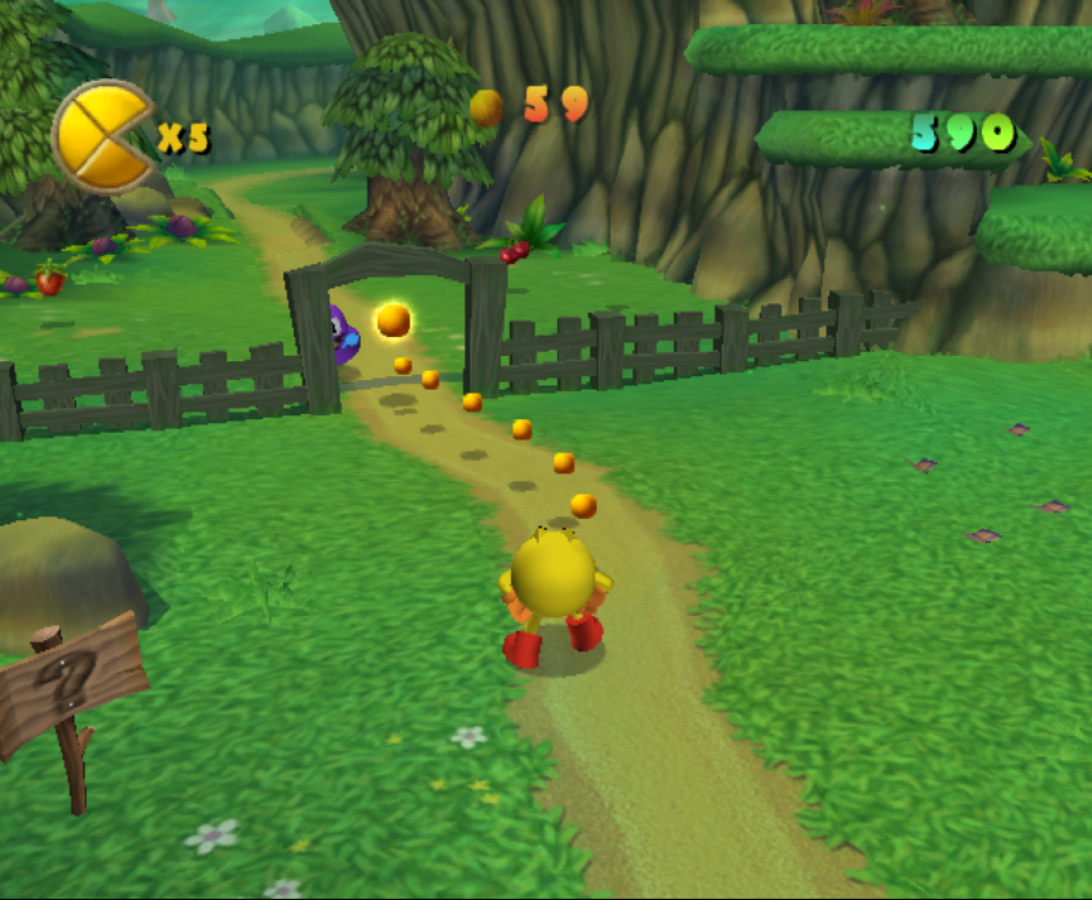 Pac-Man World 2 gameplay for Nintendo GameCube (GC) platforming adventure video game