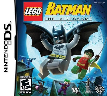 LEGO Batman: The Videogame cover art for Nintendo DS (DS) superhero action adventure video game