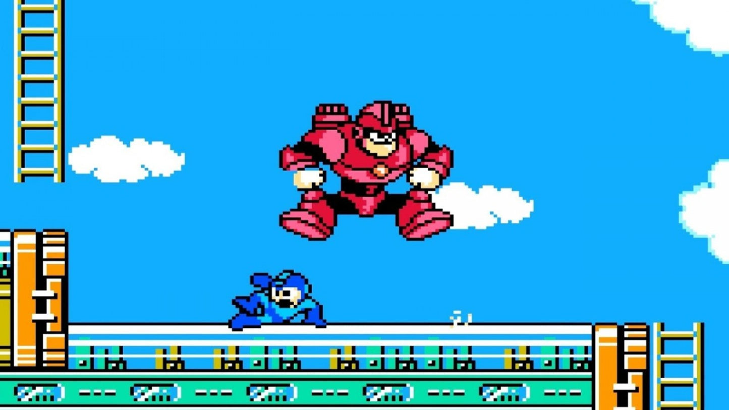Mega Man 5 NES Nintendo Entertainment System action platformer side scrolling shooter run and gun robot masters boss battles Capcom classic retro 8 bit gaming cartridge video game title gameplay
