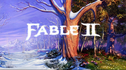 Fable II start screen for Xbox 360 (X360) fantasy action role-playing video game