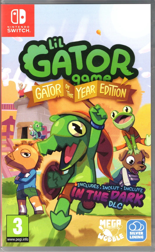 Lil Gator Game PAL Nintendo Switch NS for family friendly action adventure video game fans featuring adorable animal characters colorful island exploration climbing gliding swimming crafting collectibles playful quests and relaxing open world gameplay charming visuals and PAL region Nintendo Switch gaming collectible appeal front cover art