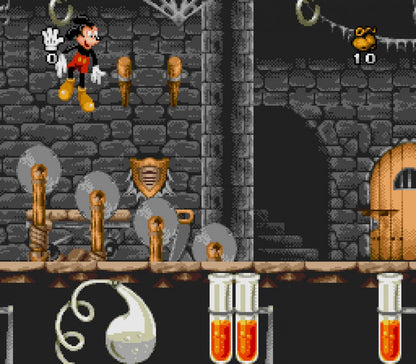 Mickey Mania The Timeless Adventures of Mickey Mouse Sega Genesis video game, action platformer, Disney cartoon-based gameplay, retro console title gameplay