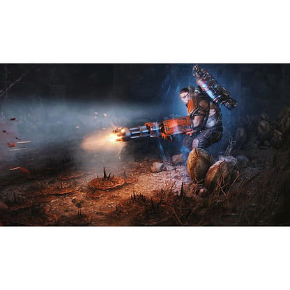 Evolve – Xbox One (XONE) gameplay for online multiplayer sci-fi shooter featuring 4v1 monster hunting gameplay.