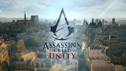 Assassin’s Creed: Unity PlayStation 4 (PS4) video game title screen open world action adventure