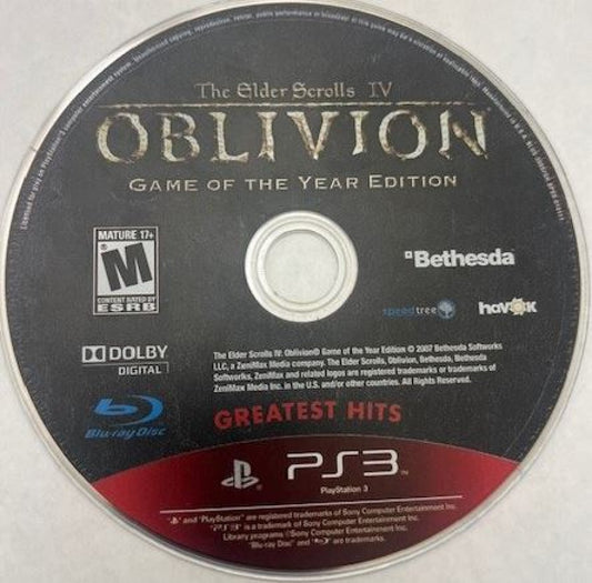 The Elder Scrolls IV: Oblivion Game of the Year Greatest Hits for PlayStation 3 with expanded fantasy RPG content disc