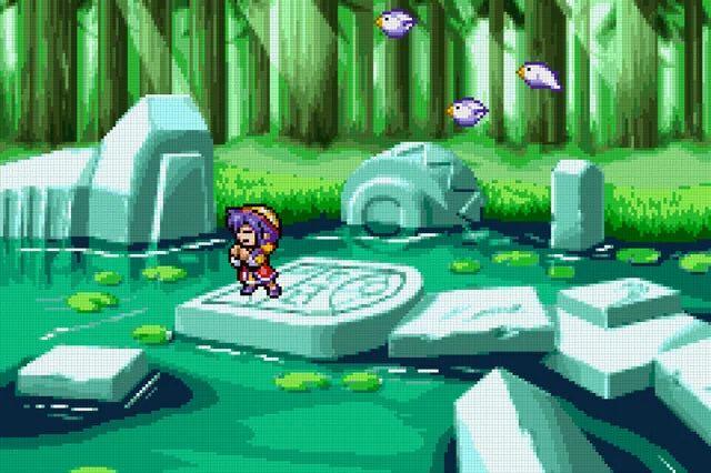 Lunar Legend cartridge for the Game Boy Advance featuring classic turn based RPG gameplay with anime style visuals character driven storytelling and a fantasy adventure based on the Lunar series gameplay