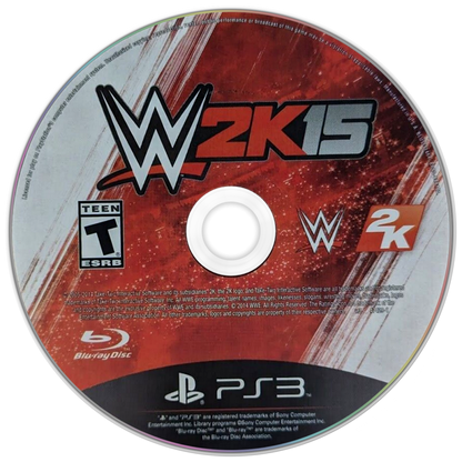WWE 2K15 PlayStation 3 PS3 for wrestling video game fans featuring realistic WWE matches authentic superstar roster career mode championship gameplay signature moves multiplayer competition immersive sports entertainment collectible gaming appeal disc 
