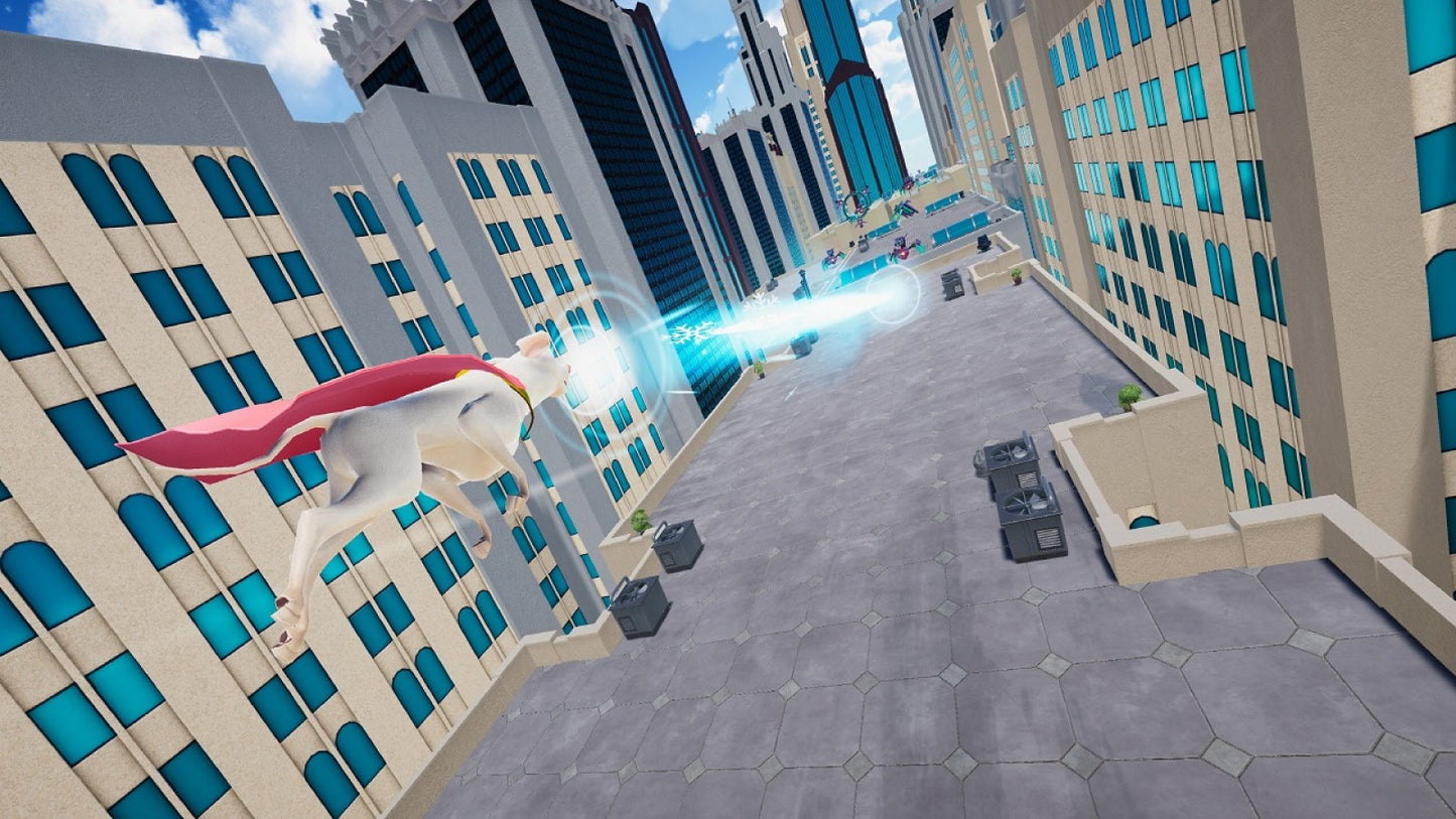 The DC League of Super-Pets Adventures of Krypto and Ace Nintendo Switch action-adventure game featuring co-op gameplay for Superman's dog and Batman's canine gameplay screenshot