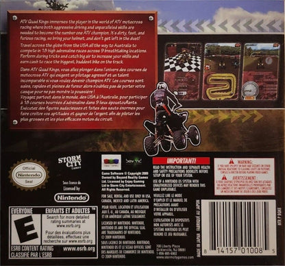 ATV Quad Kings back of case for Nintendo DS (DS) off-road racing video game