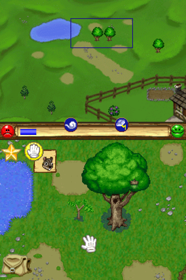 SimAnimals for Nintendo DS with animal interaction and wilderness exploration simulation theme gameplay