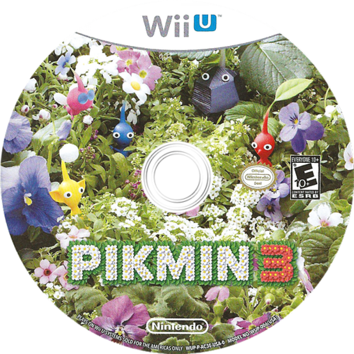 Pikmin 3 disc cover art for Nintendo Wii U (WiiU) video game