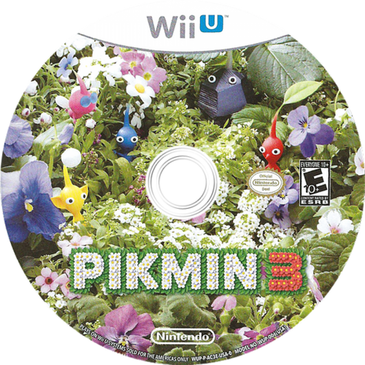 Pikmin 3 disc cover art for Nintendo Wii U (WiiU) video game