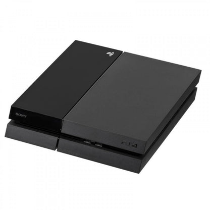 PlayStation 4 500GB Console Sony PS4 home video game console with 500GB storage Blu ray gaming system HDMI output wireless controller support gaming entertainment system top angle view