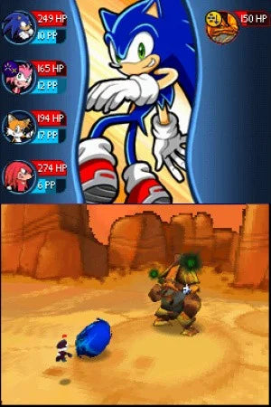 Sonic Chronicles The Dark Brotherhood Nintendo DS RPG Sonic the Hedgehog BioWare developed role playing game turn based combat dual screen handheld retro video game authentic DS cartridge classic Sonic series collectible gaming title gameplay