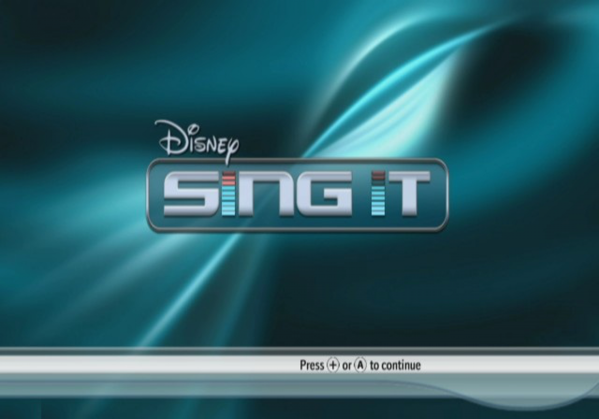 Disney Sing It title screen art for Nintendo Wii (Wii) video game