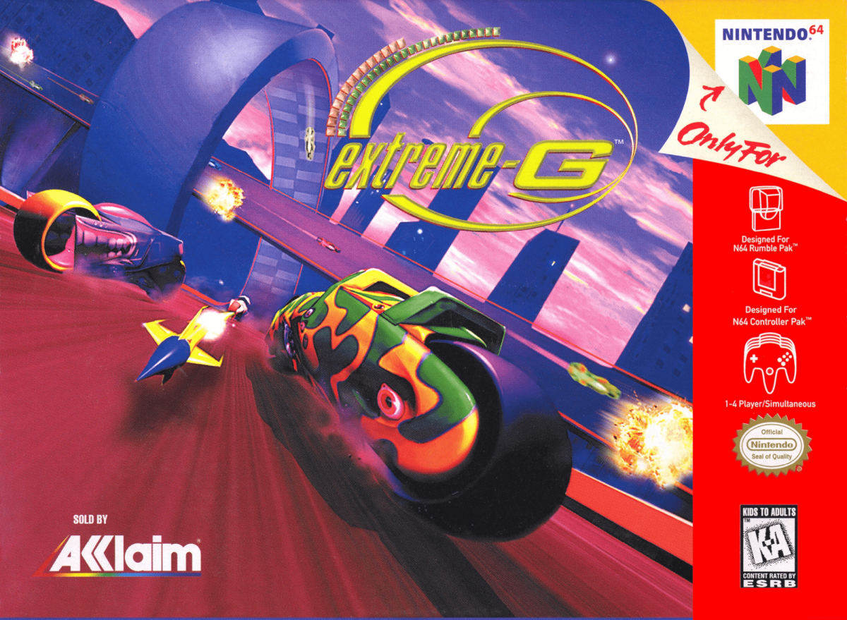 Exterme-G cover art for Nintendo 64 racing video game. 