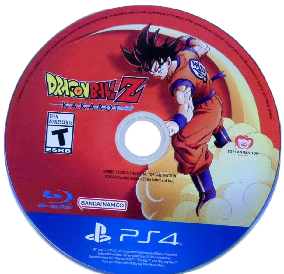Dragon Ball Z: Kakarot – PlayStation 4 (PS4) video game disc, action RPG by Bandai Namco Entertainment