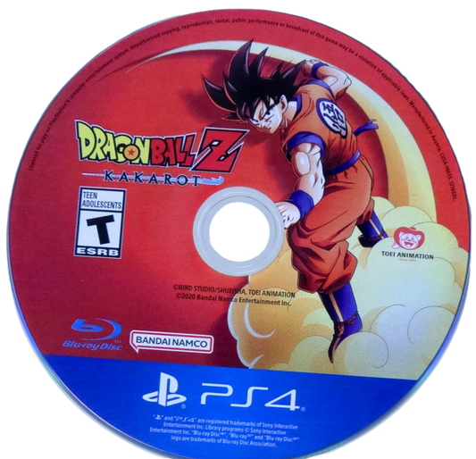 Dragon Ball Z: Kakarot – PlayStation 4 (PS4) video game disc, action RPG by Bandai Namco Entertainment