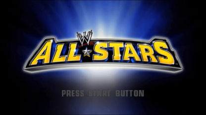 WWE All Stars start screen for PlayStation Portable (PSP) professional wrestling fighting game