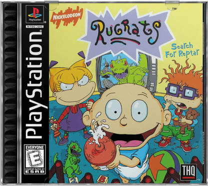 Rugrats: Search for Reptar cover art for PlayStation 1 (PS1) family platformer video game